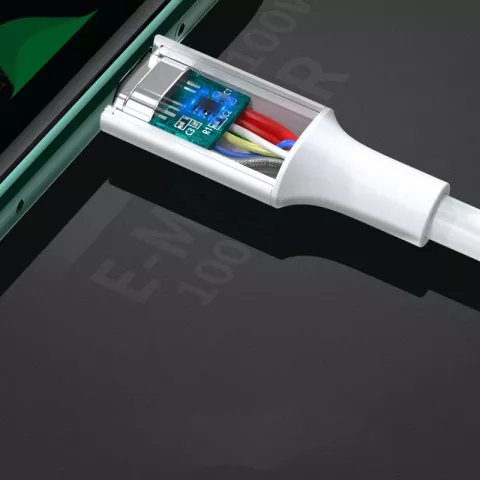 Ugreen US300 C&acirc;ble USB-C 100W C&acirc;ble de charge pour ordinateur portable 2M PD 5A - Blanc