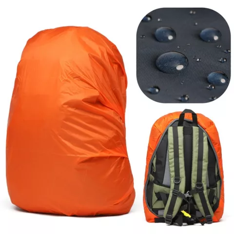 Housse de pluie universelle sac &agrave; dos sac de v&eacute;lo &eacute;tanche - Orange