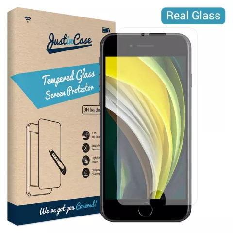 Just in Case Verre Tremp&eacute; compatible avec iPhone SE 2020 et iPhone SE 2022 - verre tremp&eacute;