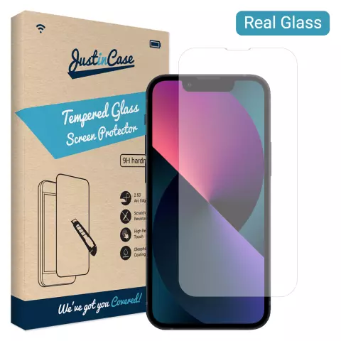 Just in Case Verre Tremp&eacute; compatible avec iPhone 13 mini - verre tremp&eacute;