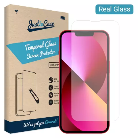 Just in Case Verre tremp&eacute; compatible avec iPhone 13 Pro et iPhone 13 - verre tremp&eacute;