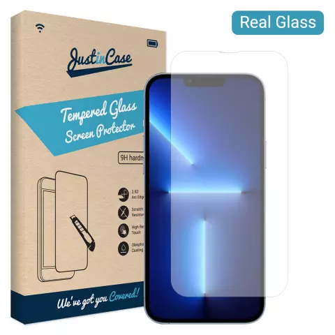 Just in Case Verre Tremp&eacute; compatible avec iPhone 13 Pro Max - verre tremp&eacute;