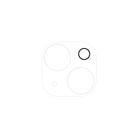 Just in Case Lentille de cam&eacute;ra en Tempered Glass 2 pi&egrave;ces pour iPhone 13 - transparent