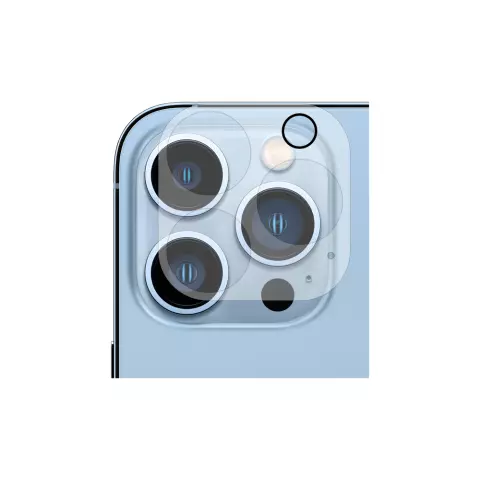 Objectif d&#039;appareil photo en verre tremp&eacute; Just in Case 2 pi&egrave;ces compatible avec iPhone 13 Pro - transparent