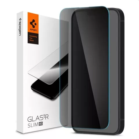 Spigen Glas tR Slim Privacy Glass compatible avec iPhone 14, compatible avec iPhone 13 Pro et iPhone 13 - verre tremp&eacute;