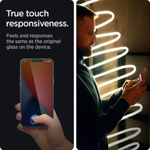 Spigen Glas tR Slim Privacy Glass compatible avec iPhone 14, compatible avec iPhone 13 Pro et iPhone 13 - verre tremp&eacute;