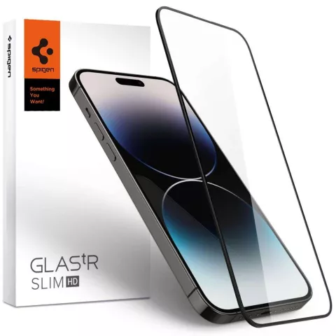 Spigen Full Cover Glass compatible avec iPhone 14 Pro - verre tremp&eacute;