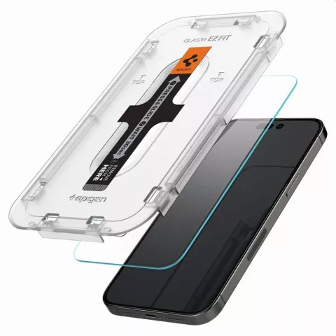 Spigen Glass With Mounting Frame EZ FIT 2 Pack compatible avec iPhone 14 Pro - verre tremp&eacute;