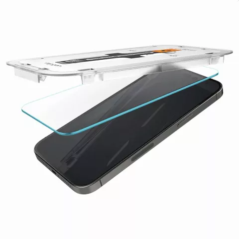 Spigen Glass With Mounting Frame EZ FIT 2 Pack compatible avec iPhone 14 Pro - verre tremp&eacute;