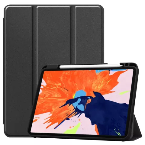 &Eacute;tui Just in Case &agrave; trois volets avec fente pour stylo compatible avec iPad Pro 12,9 pouces 2020 - noir