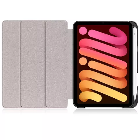 &Eacute;tui Just in Case &agrave; trois volets avec fente pour stylo compatible avec iPad mini 6 (2021) et &agrave; l&#039;iPad mini 7 (2024) - rouge