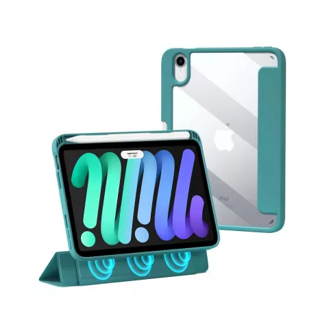 Just in Case &Eacute;tui &agrave; trois volets avec support et fente pour stylo compatible avec iPad mini 6 (2021) et &agrave; l&#039;iPad mini 7 (2024) - vert