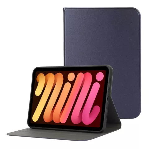 Just in Case Housse en cuir PU compatible avec iPad mini 6 (2021) et iPad mini 7 (2024) - bleu