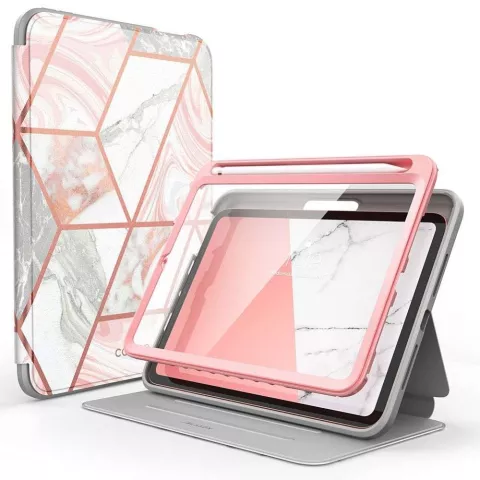 Housse Supcase Cosmo Case compatible avec iPad mini 6 (2021) et &agrave; l&#039;iPad mini 7 (2024) - marbre