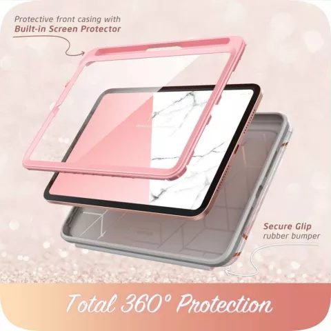 Housse Supcase Cosmo Case compatible avec iPad mini 6 (2021) et &agrave; l&#039;iPad mini 7 (2024) - marbre