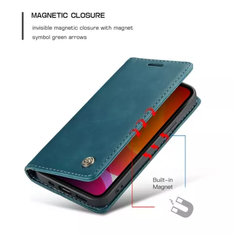 Caseme Retro Wallet Case pour iPhone 12 mini - bleu