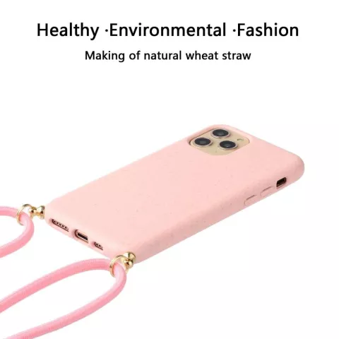 Coque en TPU souple Just in Case avec cordon de serrage pour iPhone 12 Pro Max - rose
