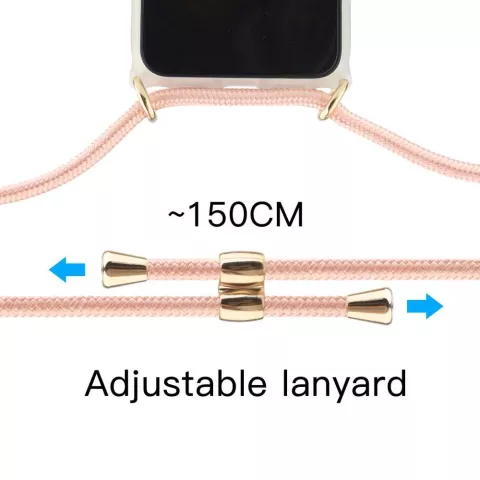 Coque en TPU Just in Case avec cordon de serrage pour iPhone 12 mini - marbre rose