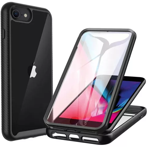Just in Case 360 Full Cover Defense Case pour iPhone SE 2020 et iPhone SE 2022 - Noir