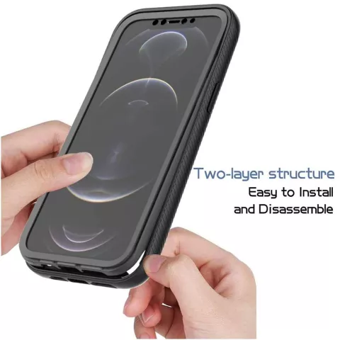 Coque Just in Case 360 Full Cover Defense pour iPhone 12 mini - noir