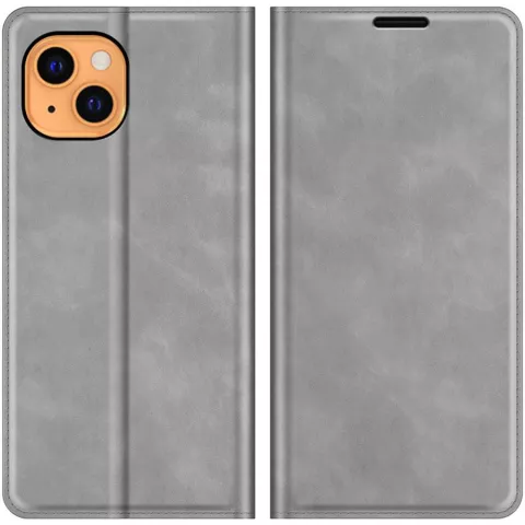 Just in Case Wallet Case &Eacute;tui magn&eacute;tique compatible avec iPhone 13 mini - gris