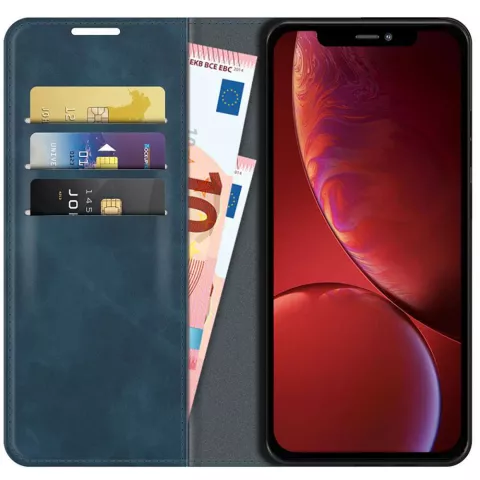 Just in Case Wallet Case &Eacute;tui magn&eacute;tique compatible avec iPhone 13 - bleu