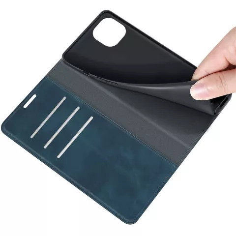 Just in Case Wallet Case &Eacute;tui magn&eacute;tique compatible avec iPhone 13 - bleu