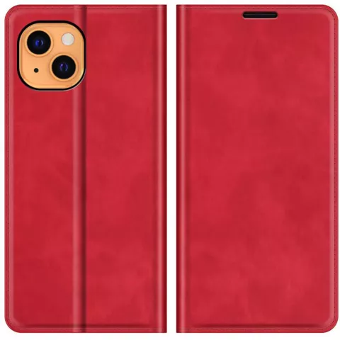 Just in Case Wallet Case &Eacute;tui magn&eacute;tique compatible avec iPhone 13 - rouge