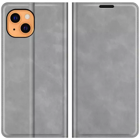 Just in Case Wallet Case &Eacute;tui magn&eacute;tique compatible avec iPhone 13 - gris