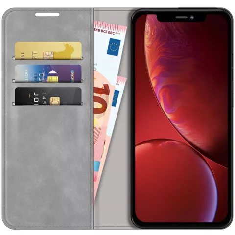 Just in Case Wallet Case &Eacute;tui magn&eacute;tique compatible avec iPhone 13 - gris