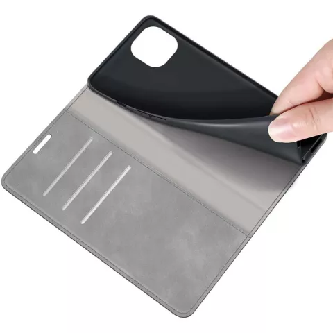 Just in Case Wallet Case &Eacute;tui magn&eacute;tique compatible avec iPhone 13 - gris