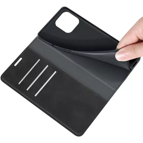Just in Case Wallet Case &Eacute;tui magn&eacute;tique compatible avec iPhone 13 Pro - noir