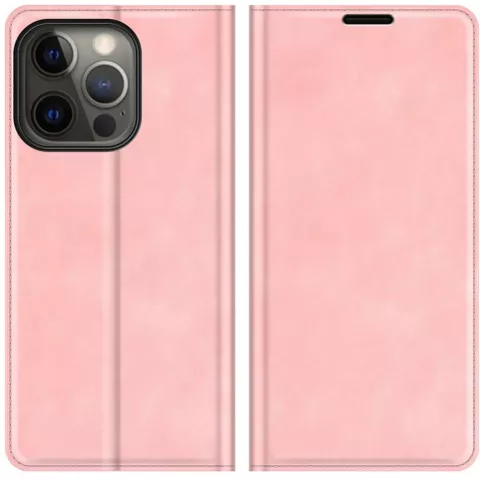 Just in Case Wallet Case &Eacute;tui magn&eacute;tique compatible avec iPhone 13 Pro - rose