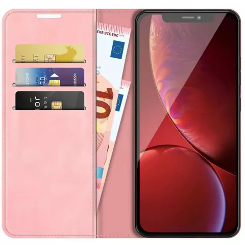 Just in Case Wallet Case &Eacute;tui magn&eacute;tique compatible avec iPhone 13 Pro - rose