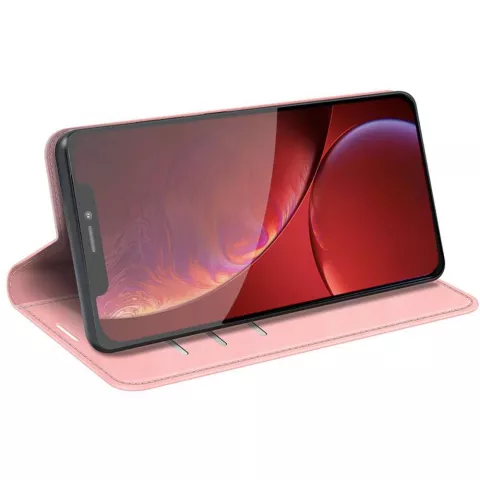 Just in Case Wallet Case &Eacute;tui magn&eacute;tique compatible avec iPhone 13 Pro - rose