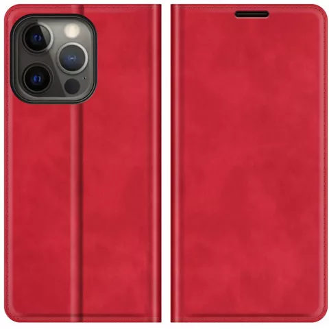 Just in Case Wallet Case &Eacute;tui magn&eacute;tique compatible avec iPhone 13 Pro - rouge
