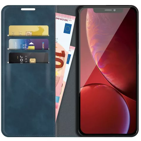 Just in Case Wallet Case &Eacute;tui magn&eacute;tique compatible avec iPhone 13 Pro Max - bleu