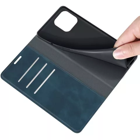 Just in Case Wallet Case &Eacute;tui magn&eacute;tique compatible avec iPhone 13 Pro Max - bleu