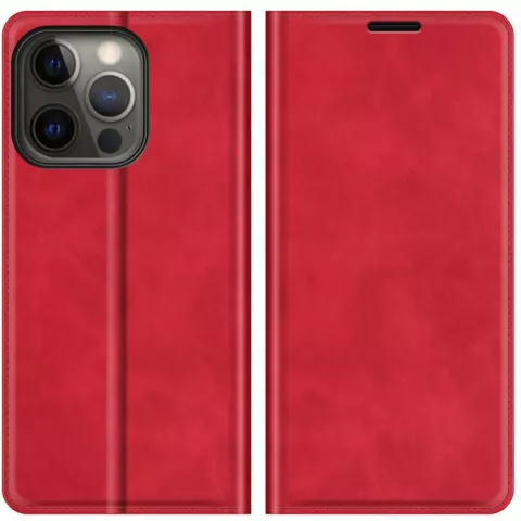 Just in Case Wallet Case &Eacute;tui magn&eacute;tique compatible avec iPhone 13 Pro Max - rouge