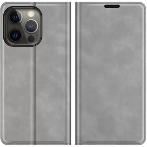 Just in Case Wallet Case &Eacute;tui magn&eacute;tique compatible avec iPhone 13 Pro Max - gris