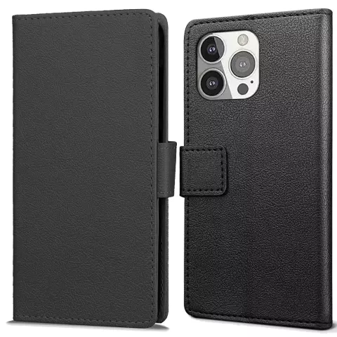 &Eacute;tui portefeuille Just in Case compatible avec iPhone 13 Pro Max - noir