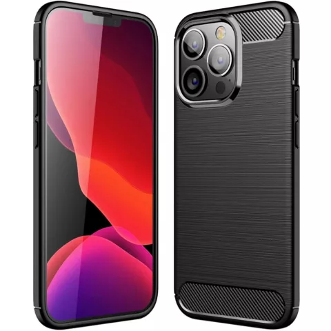 Just in Case Coque en TPU robuste compatible avec iPhone 13 Pro - noir