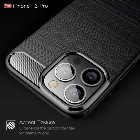 Coque en TPU robuste Just in Case pour iPhone 13 Pro - noire