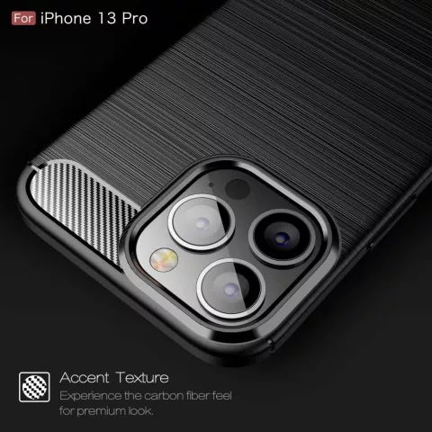 Just in Case Coque en TPU robuste compatible avec iPhone 13 Pro - noir
