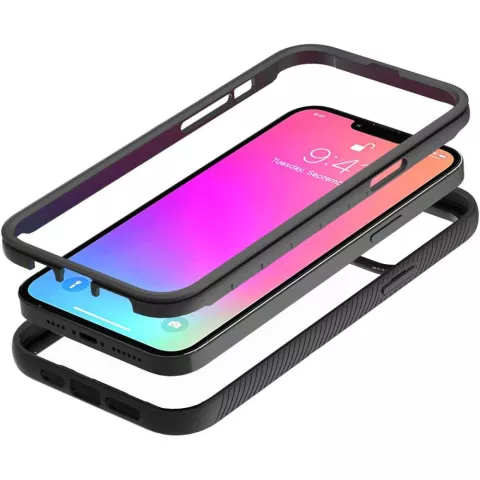 Just in Case 360 Full Cover Defense Case compatible avec iPhone 13 Pro Max - noir