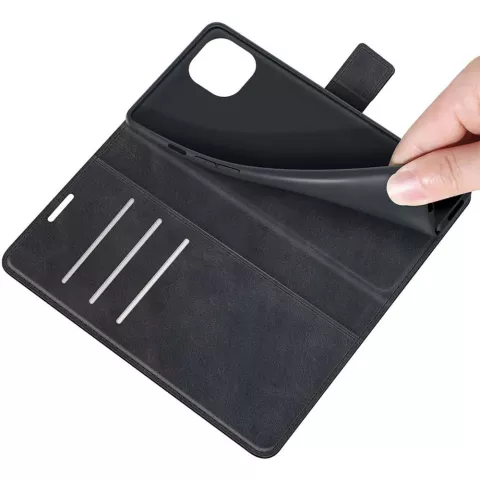 Just in Case TPU Wallet Case Coque magn&eacute;tique pour iPhone 13 mini - noir