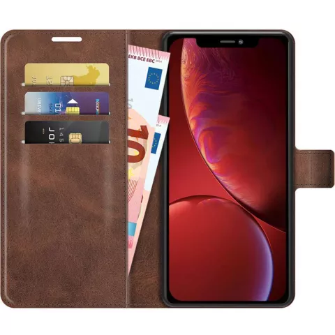 Just in Case TPU Wallet Case &Eacute;tui magn&eacute;tique compatible avec iPhone 13 mini - marron