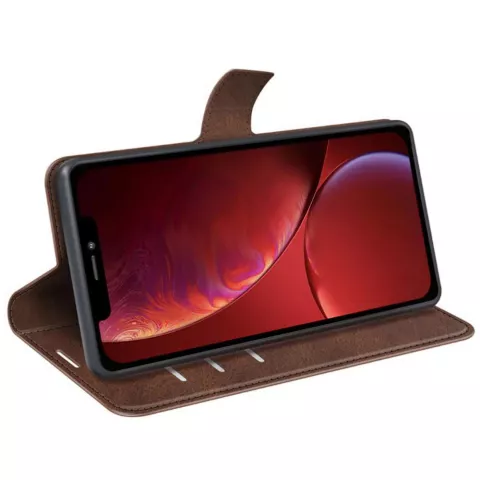 Just in Case TPU Wallet Case &Eacute;tui magn&eacute;tique compatible avec iPhone 13 mini - marron