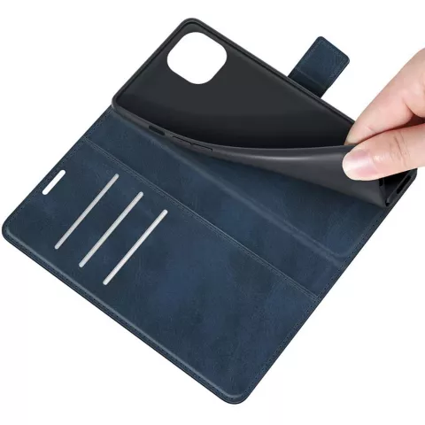 Just in Case TPU Wallet Case Coque magn&eacute;tique pour iPhone 13 - bleu