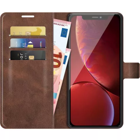 Just in Case TPU Wallet Case &Eacute;tui magn&eacute;tique compatible avec iPhone 13 Pro - marron
